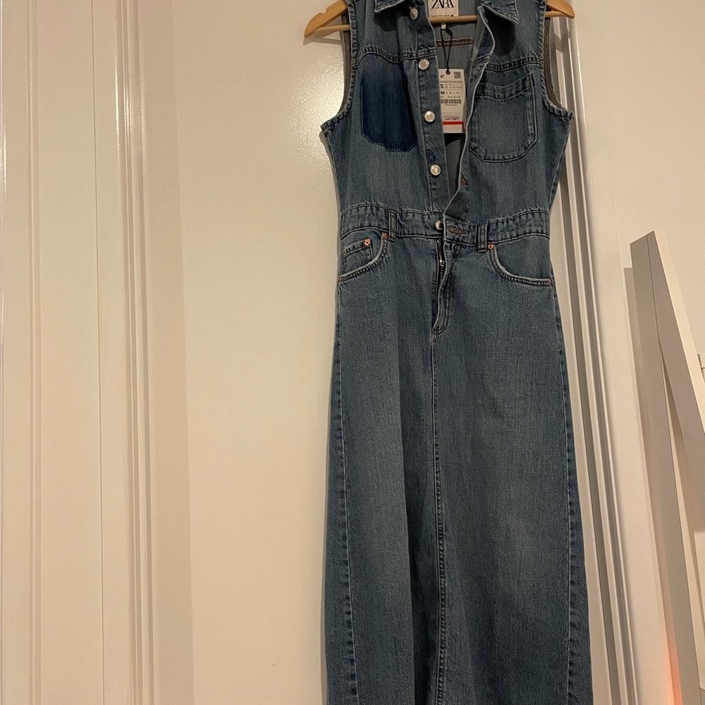 NWT Zara asymmetric denim dress - Picture 5 of 5